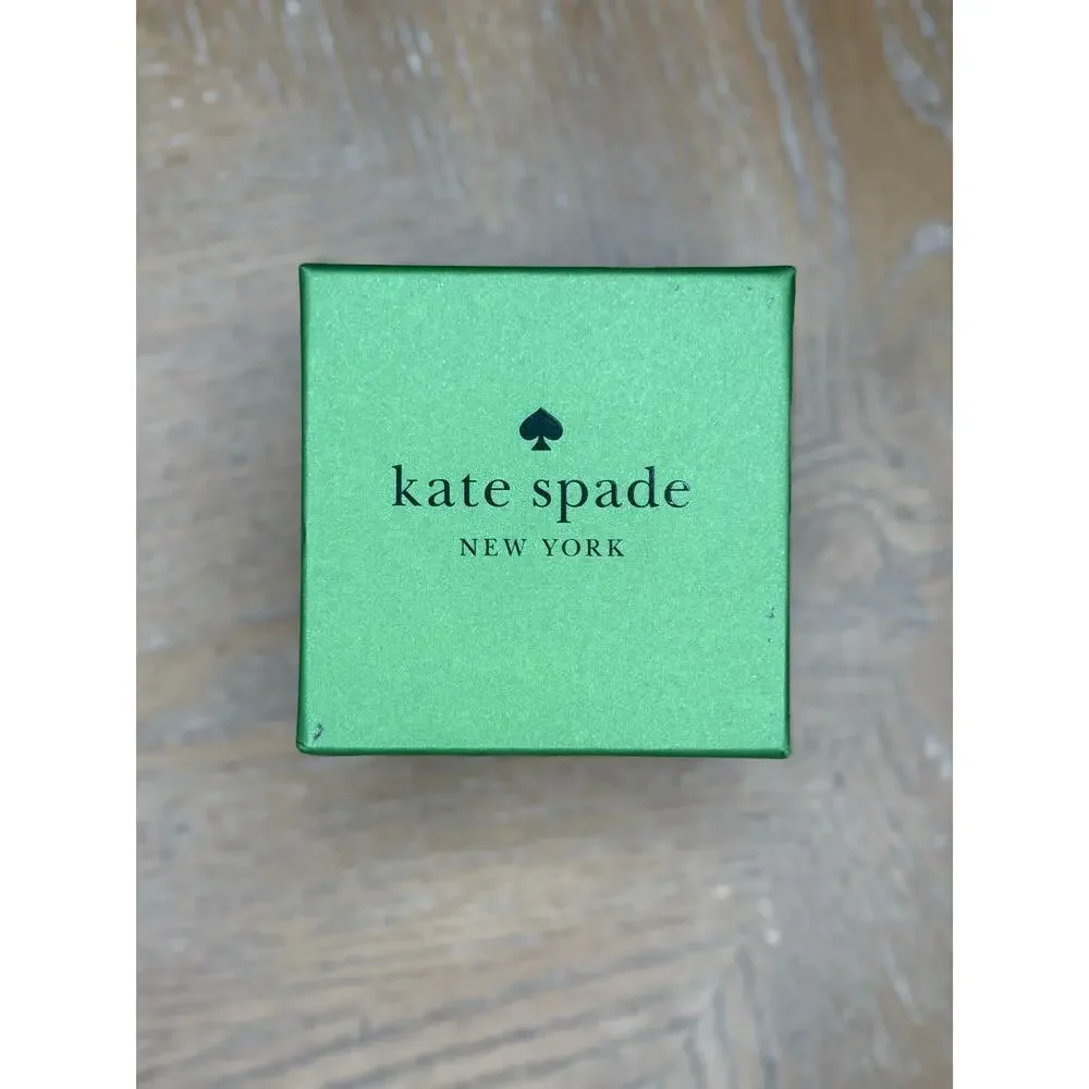 Kate Spade New York Gold Hoop & Floral Stud Earrings Set Cubic Zirconia Boxed